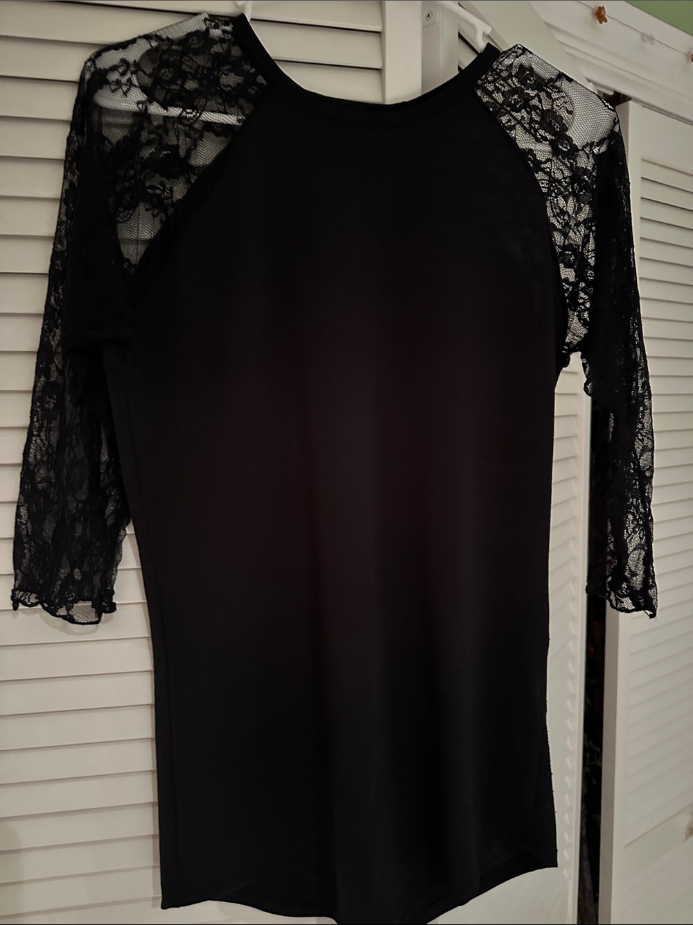 Black Lace 3/4 Sleeve Women's - Elegant Evening Style